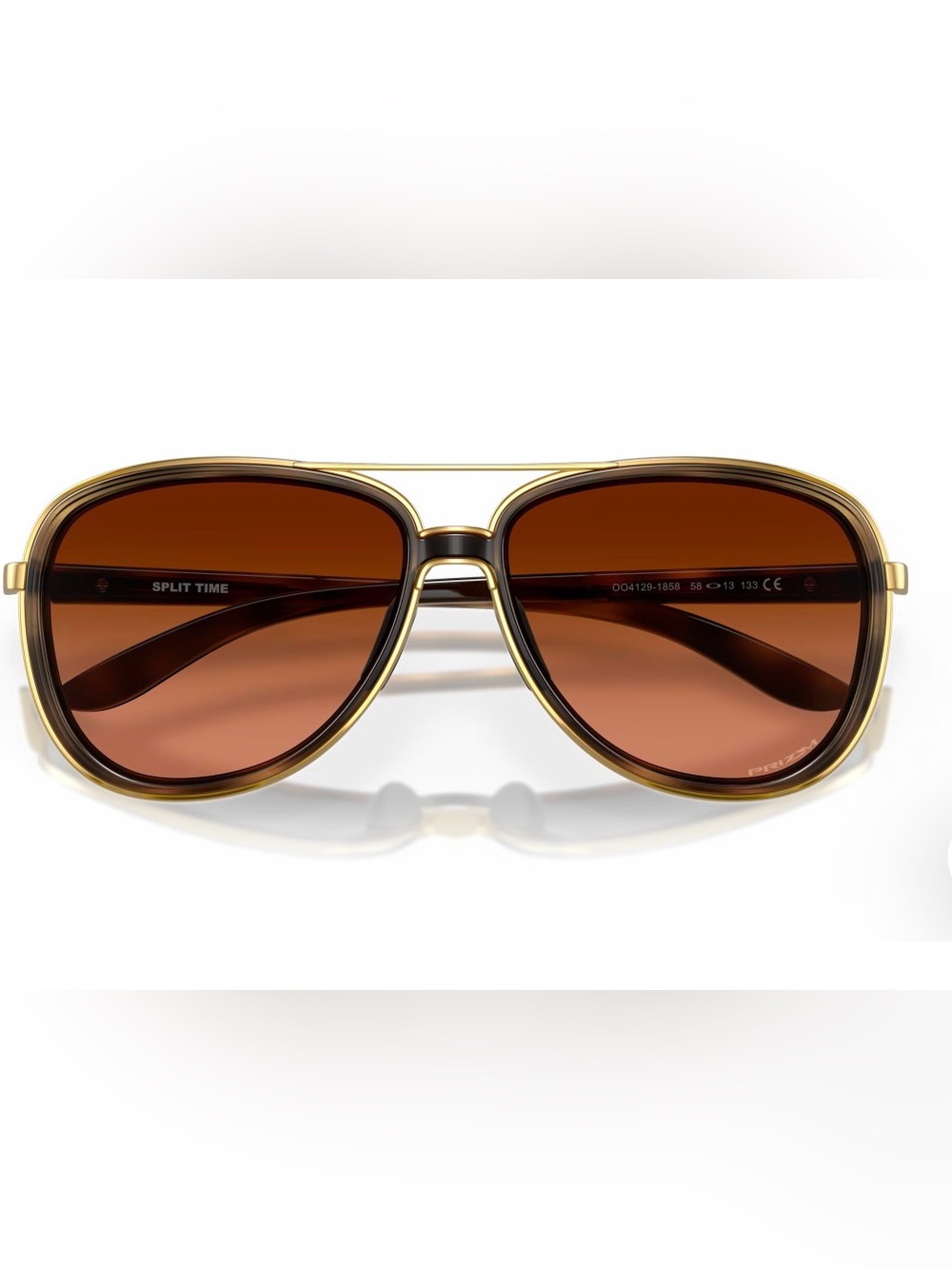 Oakley Split Time Polarized Sunglasses with Gold Accents